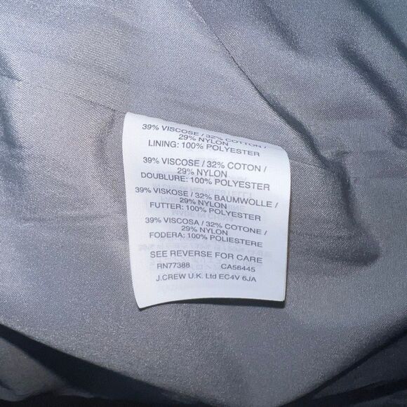 J. Crew, Elsa Dress Leavers Lace in Stormy Gray, Bridesmaid Women’s 0 Petite - Picture 11 of 13